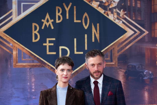 From left to right: Liv Lisa FRIES, actress; Volker BRUCH, actor; Red Carpet; Red Carpet Show; Arrival; Premiere of the final season of *Babylon Berlin* on September 11, 2026, at the Naturstrom Open-Air Cinema in the Rheinau Harbor in Cologne,