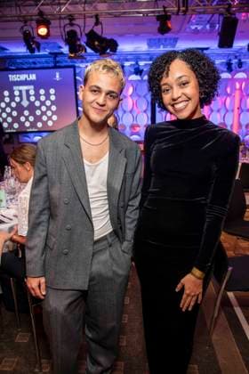 ABB ACTING AWARD David Ali Rashed and Imaya Ugwonno attend the 2026 German Acting Award ceremony at the Pullman Berlin Schweizerhof Hotel on September 11, 2025, in Berlin