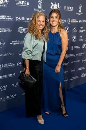 ABB ACTING AWARD: Dorothee Kahler and Reiki von Carlowitz attend the 2026 German Acting Award ceremony at the Pullman Berlin Schweizerhof Hotel on September 11, 2025, in Berlin