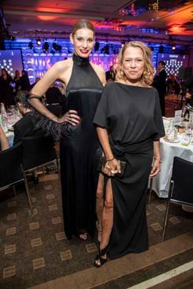 ABB ACTING AWARD: Rebecca Kunikowski and Nova Meierhenrich attend the 2026 German Acting Award ceremony at the Pullman Berlin Schweizerhof Hotel on September 11, 2025, in Berlin