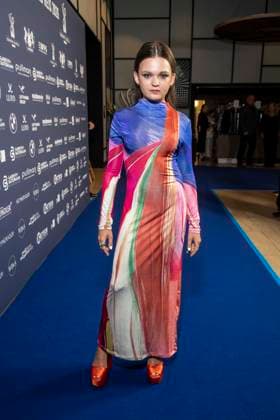 ABB ACTING AWARD: Evelin Schwarz attends the 2026 German Acting Award ceremony at the Pullman Berlin Schweizerhof Hotel on September 11, 2025, in Berlin