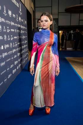 ABB ACTING AWARD: Evelin Schwarz attends the 2026 German Acting Award ceremony at the Pullman Berlin Schweizerhof Hotel on September 11, 2025, in Berlin