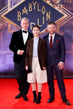 Singer Max Raabe, actress Liv Lisa Fries, and actor Volker Bruch at the North Rhine-Westphalia premiere of the fifth and final season of the TV series *Babylon Berlin* at the open-air cinema in Cologne’s Rheinauhafen, September 11, 2026, North Rhine-Westphalia, Germany Copyright: xChristophxHardtx
