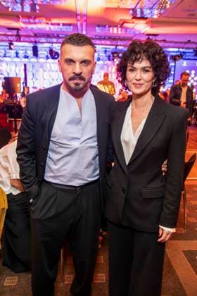 ABB ACTING AWARD: Edin Hasanovic and Melika Foroutan attend the 2026 German Acting Award ceremony at the Pullman Berlin Schweizerhof Hotel on September 11, 2025, in Berlin