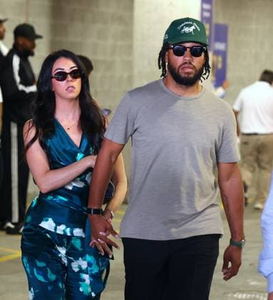 US Open - Jalen Brunson and wife Ali Marks Arrival - New York Jalen Brunson and wife Ali Marks arrive at the men semi final Tiafoe vs Shelton at the US Open in New York on September 11, 2026. Photo by Charles Guerin ABACAPRESS.COM New York City NY United States  Copyright: xGuerinxCharles ABACAx