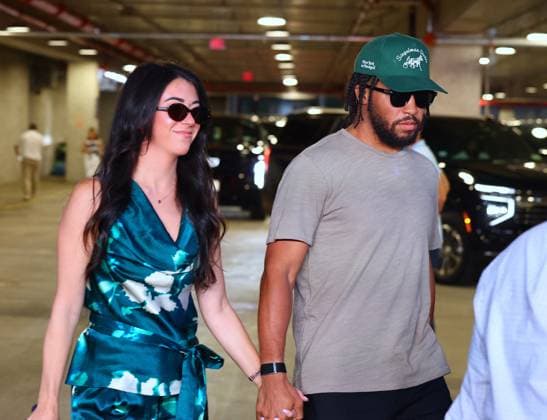 US Open - Jalen Brunson and wife Ali Marks Arrival - New York Jalen Brunson and wife Ali Marks arrive at the men semi final Tiafoe vs Shelton at the US Open in New York on September 11, 2026. Photo by Charles Guerin ABACAPRESS.COM New York City NY United States  Copyright: xGuerinxCharles ABACAx
