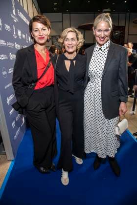 ABB ACTING AWARD: Agnes Mann, Gesine Cukrowski, and Katja Weitzenboeck attend the 2026 German Acting Award ceremony at the Pullman Berlin Schweizerhof Hotel on September 11, 2025, in Berlin