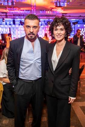 ABB ACTING AWARD: Edin Hasanovic and Melika Foroutan attend the 2026 German Acting Award ceremony at the Pullman Berlin Schweizerhof Hotel on September 11, 2025, in Berlin