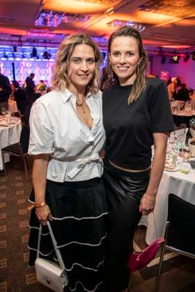 ABB ACTING AWARD: Morgane Ferru and Karin Hanczewski attend the 2026 German Acting Award ceremony at the Pullman Berlin Schweizerhof Hotel on September 11, 2025, in Berlin