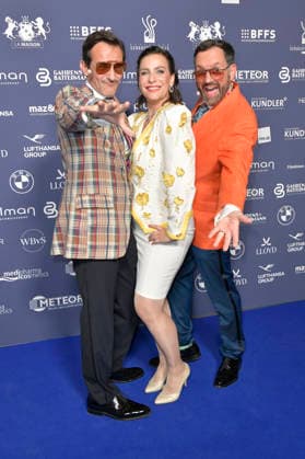 Hans Werner Meyer, Nadine Heidenreich, and Christian Senger at the 2026 German Acting Awards ceremony at the Pullman Berlin Schweizerhof Hotel, Berlin, September 11, 2026 Foto:xM.xBehrensx xFuturexImagex schauspielpreis_6393