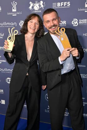 Valerie Pachner and Edin Hasanovic at the 2026 German Acting Awards ceremony at the Pullman Berlin Schweizerhof Hotel, Berlin, September 11, 2026 Foto:xM.xBehrensx xFuturexImagex schauspielpreis_6431