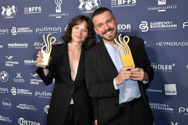 Valerie Pachner and Edin Hasanovic at the 2026 German Acting Awards ceremony at the Pullman Berlin Schweizerhof Hotel, Berlin, September 11, 2026 Foto:xM.xBehrensx xFuturexImagex schauspielpreis_6433