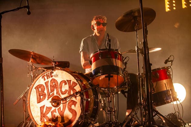 The Black Keys performs live at Alcatraz in Milan, Italy - 11 Sept 2026 American musician Patrick Carney, drummer and founding member of The Black Keys plays the drum kit during a concert at Alcatraz as part of their Peaches n Kream World Tour 2026. Milan Italy Copyright: xCarloxVerganix xSOPAxImagesx BK26(4)