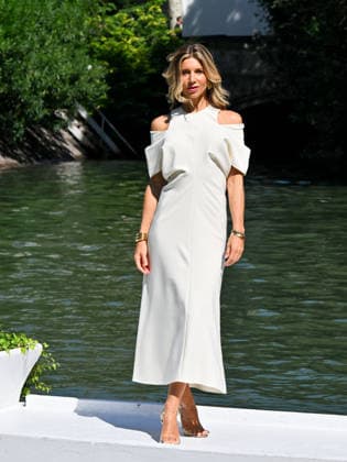 IPA88431967 - Venice International Film Festival 2026 - Day 11. Arrivals at the Hotel Excelsior pier. Pictured: Nicoletta Romanoff  Copyright: xManuelexMangiarottix xPoolxPhotoxEventsx08x IPA88431967