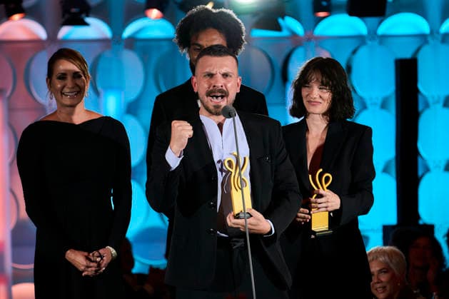 2026 German Acting Award: Anja Kling, Lamin Leroy Gibba, award winner Valerie Pachner, and award winner Edin Hasanovic; Stage show celebrating 15 years of the German Acting Award and 20 years of the BFFS; Pullman Berlin Schweizerhof; Date: September 11, 2026 Copyright: xEventpressx