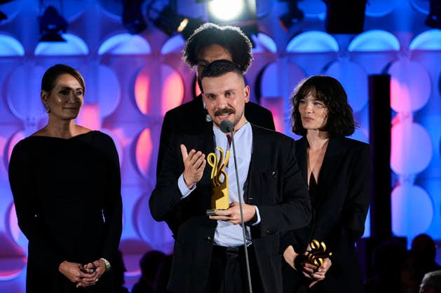 2026 German Acting Award: Anja Kling, Lamin Leroy Gibba, award winner Valerie Pachner, and award winner Edin Hasanovic; Stage show celebrating 15 years of the German Acting Award and 20 years of the BFFS; Pullman Berlin Schweizerhof; Date: September 11, 2026 Copyright: xEventpressx