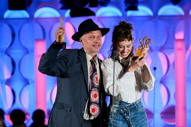 2026 German Acting Award: Winner Lia von Blarer and Winner Robert Stadlober; Stage Show: 15 Years of the German Acting Award and 20 Years of the BFFS; Pullman Berlin Schweizerhof; Date: September 11, 2026 Copyright: xEventpressx