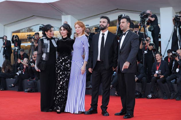 Venice 2026 Closing Ceremony NB Milad Khosravi, Laleh Marzban, Odessa Rae, Mohsen Gharaei and Rima Raminfar attending the Closing Ceremony Red carpet as part of the 83th Venice International Film Festival at the Lido in Venice, Italy on September 12, 2026. Photo by Nasser Berzane ABACAPRESS.COM Venice Italy  Copyright: xBerzanexNasser ABACAx