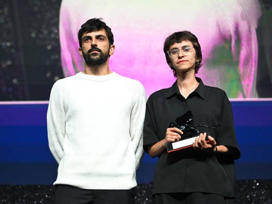IPA88451110 - Venice, 83rd Venice International Film Festival 2026 - Night 11 - Closing Ceremony. Pictured: Yuval Abraham, Rachel Szor (Naza)  Copyright: xManuelexMangiarottix xPoolxPhotoxEventsx08x IPA88451110