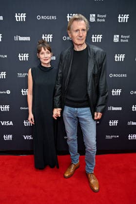 TIFF Toronto Screening Evil Genius Stella Stocker, Liam Neeson attending the screening of the movie Evil Genius ahead of Toronto International Film Festival (TIFF) in Toronto, Canada on September 12, 2026. Photo by Julien Reynaud APS-Medias ABACAPRESS.COM Toronto Canada  Copyright: xReynaudxJulien APS-Medias ABACAx