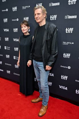 TIFF Toronto Screening Evil Genius Stella Stocker, Liam Neeson attending the screening of the movie Evil Genius ahead of Toronto International Film Festival (TIFF) in Toronto, Canada on September 12, 2026. Photo by Julien Reynaud APS-Medias ABACAPRESS.COM Toronto Canada  Copyright: xReynaudxJulien APS-Medias ABACAx