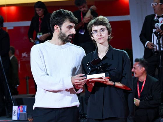 IPA88453367 - Venice, 83rd Venice International Film Festival 2026 - Night 11 - Closing Ceremony. Pictured: Yuval Abraham, Rachel Szor (Naza)  Copyright: xManuelexMangiarottix xPoolxPhotoxEventsx08x IPA88453367