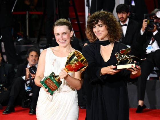 IPA88453577 - Venice, 83rd Venice International Film Festival 2026 - Night 11 - Red Carpet: Winners. Pictured: Mathilde Arcel, May El-Toukhy  Copyright: xAlbertoxTerenghi PoolxPhotoxEvenx xPoolxPhotoxEventsx08x IPA88453577