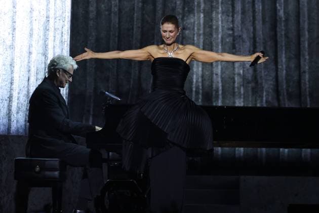 CELINE DION IN CONCERT IN PARIS PHOTOPQR LE PARISIEN Fred Dugit Nanterre 92, September 12, 2026 The first of sixteen concerts that Quebec singer Céline Dion will perform at the Plénitude Arena in Nanterre, Nanterre, Hauts-de-Seine, France, September 12, 2026 The first of sixteen concerts by Quebec singer Céline Dion at the Plénitude Arena in Nanterre Local Caption Céline Dion concert in Nanterre 92, France  Copyright: xPHOTOPQR LExPARISIEN MAXPPPxFredxDugitx 20260912LPA0583 20260912LPA0583