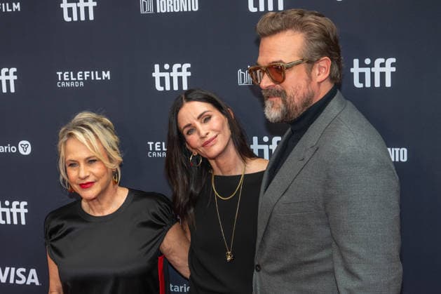 Celebrities attend the 51st Toronto International Film Festival Evil Genius premiere Featuring: Patricia Arquette, Courteney Cox, David Harbour Where: Toronto, Ontario, Canada When: 12 Sep 2026 Credit: Captive Camera Cover Images EDITORIAL USE ONLY. NOT FOR USE BY NEWSPAPERS BASED IN THE UK. Copyright: xx coverimg56012914