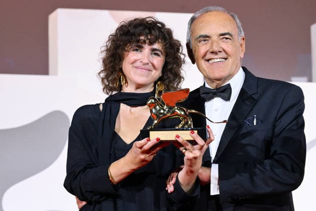 September 12, 2026, Venice, Rome, Italy: May el-Toukhy and Alberto Barbera with the Golden Lion (Golden Lion) Grand Jury Prize 83 for Best Film for Woman Unknown during the award-winning red carpet, 83rd Venice Film Festival. Venice, September 12, 2026 Venice Italy  - ZUMAa289 20260912_zia_a289_405 Copyright: xMlaxMariaxLauraxAntonellix xAgfx