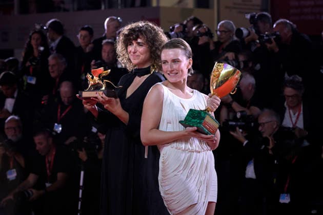 Closing Ceremony of the Venice International Film Festival Director May el Toukhy poses with the Golden Lion for Best Film for *Woman Unknown*, and actress Laleh Marzban with the Volpi Cup for Best Actress for *Falling House* following the closing gala of the Venice International Film Festival, on September 11, 2026, in Venice, Italy. The festival, the oldest in the world, celebrated its 83rd edition this year. The international jury, chaired by Maggie Gyllenhaal, presented the Golden Lion for Best Film and the other official awards: the Grand Jury Prize, Silver Lion for Best Director, Volpi Cups for Best Actress and Best Actor, Best Screenplay Award, Special Jury Prize, and the Marcello Mastroianni Award for Young Performers. SEPTEMBER 12  Copyright: xRoccoxSpazianix 7770380