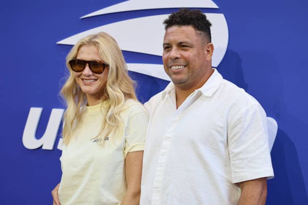 Former Brazilian footballer Ronaldo poses with his partner Celina Locks poses on the blue carpet at the US Open final between Aryna Sabalenka of Belarus and Elena Rybakina of Kazakhstan at Arthur Ashe Stadium in Flushing Meadows, New York, USA, 12 September 2026. US Open: women s final Aryna Sabalenka - Elena Rybakina !ACHTUNG: NUR REDAKTIONELLE NUTZUNG!  Copyright: xOctavioxGuzmánx AME6881 20260912-55021384275_1