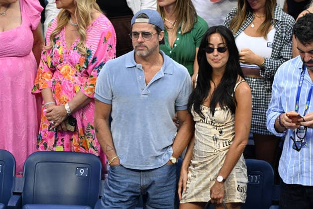 NEW YORK, NY- SEPTEMBER 12: Brad Pitt and Ines de Ramon seen at the 2026 U.S. Open Tennis Women™s Final between Elena Rybakina and Aryna Sabalenka with Rybakina securing her second major title on September 12, 2026 in Queens, New York City. Copyright: xmpi04x