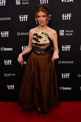 September 12, 2026, Toronto, On, CAN: Anna Kendrick finds her mark as she stops at the photo wall as she arrives on the red carpet to promote the film Babies at the Toronto International Film Festival, in Toronto, on Saturday, Sept. 12, 2026, Toronto CAN  - ZUMAc35_ 20260912_zaf_c35_173 Copyright: xChrisxYoungx