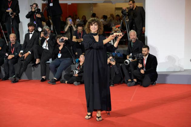 September 12, 2026, Venice Lido, Italy: May el-Toukhy poses with the Golden Lion for the Best Film Award for Woman Unknown at the Winners Photocall during the 83rd Venice International Film Festival at Sala Grande. Venice Lido Italy  - ZUMAs197 20260912_aaa_s197_552 Copyright: xMarioxCartellix