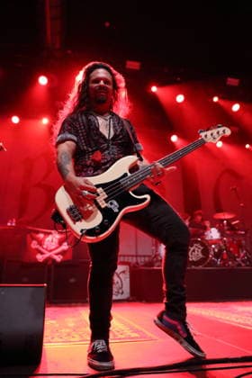 Steve Jewell Jr. of the band Black Stone Cherry at a concert at Huxleys Neue Welt in Berlin, September 12, 2026 Black Stone Cherry Concert Berlin