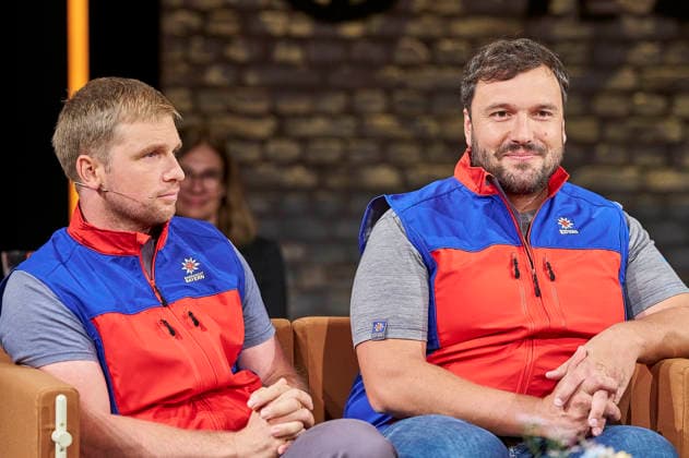 Tobias Stöffelbauer and Toni Vogg during the taping of the RB talk show 3nach9 at Radio Bremen s Studio Bremen, September 11, 2026 Foto:xU.xStammx xFuturexImagex 3nach9_6917