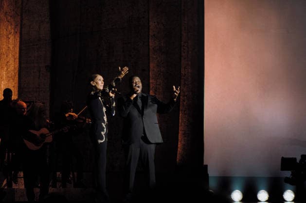 Exclusive: Quebec singer Céline Dion makes a triumphant return to the stage at the Plénitude Arena to kick off her Paris residency, a series of sixteen concerts scheduled through October 17, 2026. Ten additional dates are planned for May 2027. In front of an audience of approximately 30,000 people from all over the world, the 58-year-old artist performed her first full concert in six years, following a long hiatus due to her battle with stiff-person syndrome, a rare neurological disorder diagnosed in 2022. Visibly moved, Céline Dion paused her first song, On ne change pas, overcome with emotion, before launching into a show lasting more than two hours, featuring her greatest hits, including My Heart Will Go On, Pour que tu m’aimes enc Copyright: xAgencex xBestimagexAgencex xBestimagex