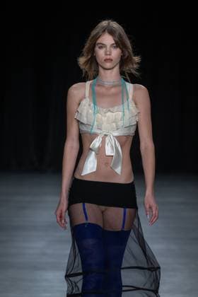 September 11, 2026, New York, New York, United States: A model walks the runway.Models walk the runway at the Christian Cowan fashion show during New York Fashion Week at The Glasshouse on September 11, 2026 in New York City. New York United States  - ZUMAs197 20260911_aaa_s197_1001 Copyright: xRonxAdarx
