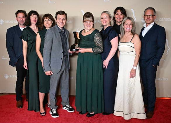 September 13, 2026, Montreal, Pq, CANADA: The team from Facteur A hold up their trophy at the Gala Gemeaux awards ceremony in Montreal, on Sunday, Sept. 13, 2026. Montreal CANADA  - ZUMAc35_ 20260913_zaf_c35_178 Copyright: xGrahamxHughesx