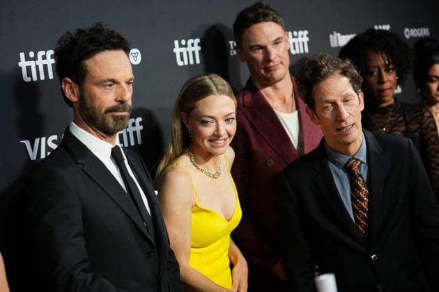 2026 Toronto International Film Festival - The Life and Deaths of Wilson Shedd TORONTO, CANADA - SEPTEMBER 13 : (L-R) Scoot McNairy, Amanda Seyfried, Grant Harvey and Tim Blake Nelson attend the premiere of The Life and Deaths of Wilson Shedd during the 2026 Toronto International Film Festival at Roy Thomson Hall in Toronto, Ontario, Canada on September 13, 2026. Mert Alper Dervis Anadolu Toronto Canada. Editorial use only. Please get in touch for any other usage.  Copyright: x2026xAnadoluxMertxAlperxDervisx