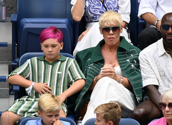 FLUSHING NY- SEPTEMBER 13: Pink is seen watching Alexander Zverev Vs Ben Shelton at the finals in Arthur Ashe Stadium during The 2026 US Open at the USTA Billie Jean King National Tennis Center on September 13, 2026 in Flushing Queens. Copyright: xmpi04x