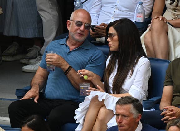FLUSHING NY- SEPTEMBER 13: Jeff Bezos and Lauren Sanchez Bezos are seen watching Alexander Zverev Vs Ben Shelton at the finals in Arthur Ashe Stadium during The 2026 US Open at the USTA Billie Jean King National Tennis Center on September 13, 2026 in Flushing Queens. Copyright: xmpi04x