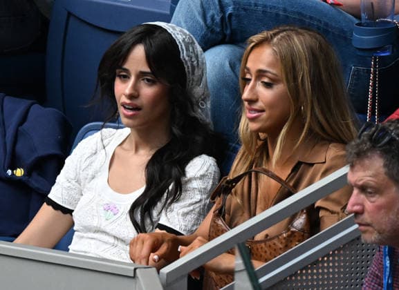 FLUSHING NY- SEPTEMBER 13: Camila Cabello and Tate McRae are seen watching Alexander Zverev Vs Ben Shelton at the finals in Arthur Ashe Stadium during The 2026 US Open at the USTA Billie Jean King National Tennis Center on September 13, 2026 in Flushing Queens. Copyright: xmpi04x