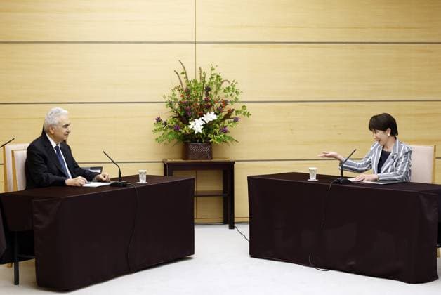 Fatih Birol - Sanae Takaichi meeting in Japan TOKYO, JAPAN - SEPTEMBER 14: (----EDITORIAL USE ONLY MANDATORY CREDIT - FRANCK ROBICHON POOL EPA - NO MARKETING NO ADVERTISING CAMPAIGNS - DISTRIBUTED AS A SERVICE TO CLIENTS----) Japanese Prime Minister Sanae Takaichi (R) attends a meeting with Fatih Birol, Executive Director of the International Energy Agency (IEA), at the prime minister s office in Tokyo, Japan, 14 September 2026. Franck Robichon Pool EPA Anadolu Tokyo Japan. Editorial use only. Please get in touch for any other usage.  Copyright: x2026xAnadoluxFranckxRobichonx xPoolx xEPAx