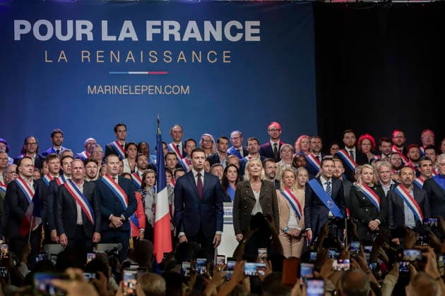 Henin Beaumont, France September 13, 2026 - Discours de rentrÃ e de Marine Le Pen candidate du Rassemblement National RN a la prochaine election presidentielle - Marine Le Pen, Jordan Bardella  Copyright: xVincentxIsore IP3x