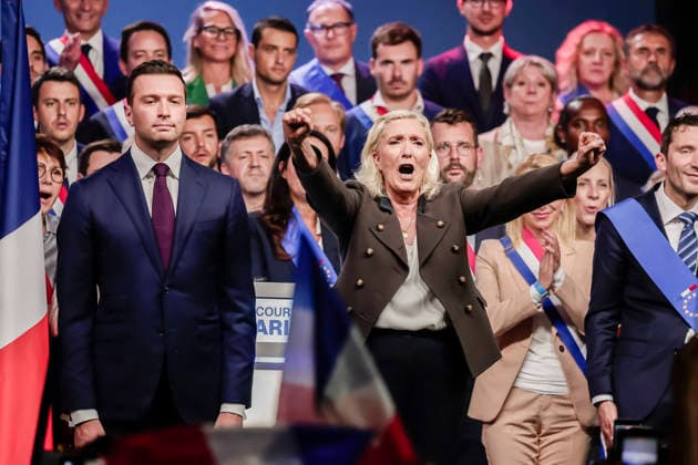 Henin Beaumont, France September 13, 2026 - Discours de rentrÃ e de Marine Le Pen candidate du Rassemblement National RN a la prochaine election presidentielle - Marine Le Pen, Jordan Bardella  Copyright: xVincentxIsore IP3x