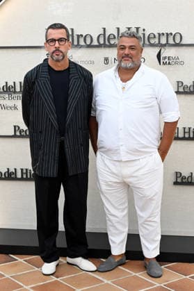 The Pedro del Hierro brand presents its Hamani collection at Mercedes-Benz Fashion Week Madrid. Designers Álex Miralles and Nacho Aguayo pose at a photocall during the presentation of the Hamani collection by the Pedro del Hierro brand on September 14, 2026, in Madrid, Spain. The collection takes its inspiration from the Japanese tradition of contemplating the cherry blossoms, celebrating ephemeral beauty, digital disconnection, and time as a true luxury CELEBRITIES PHOTOCALL FASHION FASHION WEEK RUNWAY CIBELES José Madrid Madrid, Spain  Copyright: xJosÃ xOlivax 7773709