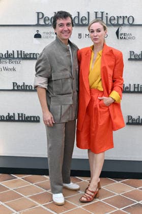 The Pedro del Hierro fashion house presents its Hamani collection at Mercedes-Benz Fashion Week Madrid. Javier Veiga and Marta Hazas pose at a photocall during the presentation of the Hamani collection by the Pedro del Hierro fashion house on September 14, 2026, in Madrid, Spain. The collection takes its inspiration from the Japanese tradition of contemplating the cherry blossoms, celebrating ephemeral beauty, digital disconnection, and time as a true luxury. CELEBRITIES PHOTOCALL FASHION FASHION WEEK RUNWAY CIBELES José Madrid Madrid, Spain  Copyright: xJosÃ xOlivax 7773789