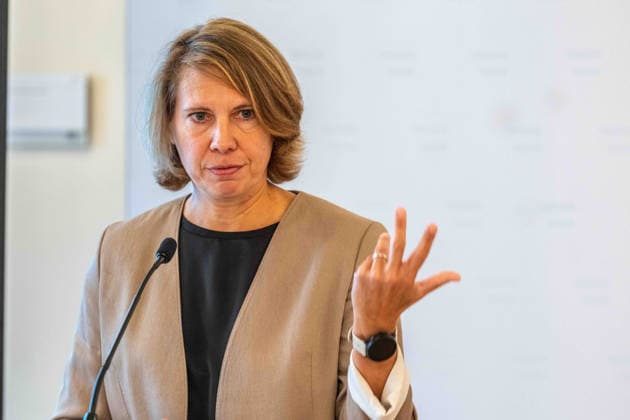 September 14, 2026 Press Conference to Present Study Results: Study Author Bernadette Allinger of FORBA at the press conference on September 14, 2026, to present the results of the new FORBA study Women on Supervisory Boards at the Palais Dietrichstein in Vienna, Vienna, Austria